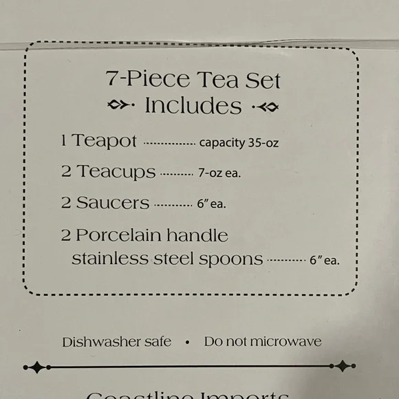 Grace 7 Piece Teaware Set Fine Porcelain Spring Flowers With Hummingbird - Picture 6 of 7